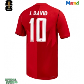 Canada Jonathan David #10 Replika Hjemmebanetrøje VM 2026 Kortærmet
